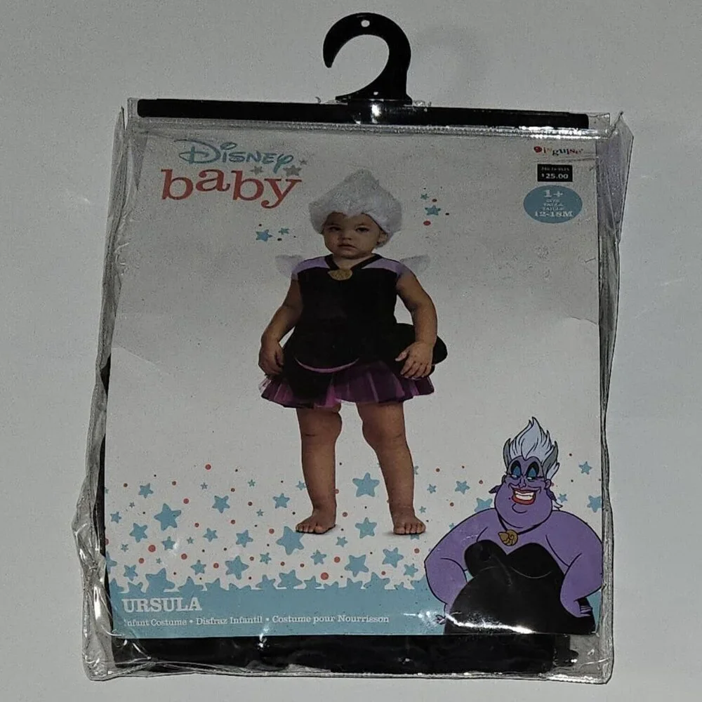 NEW Ursula Disney Baby Halloween Costume 12-18 Months Little Mermaid Sea Witch